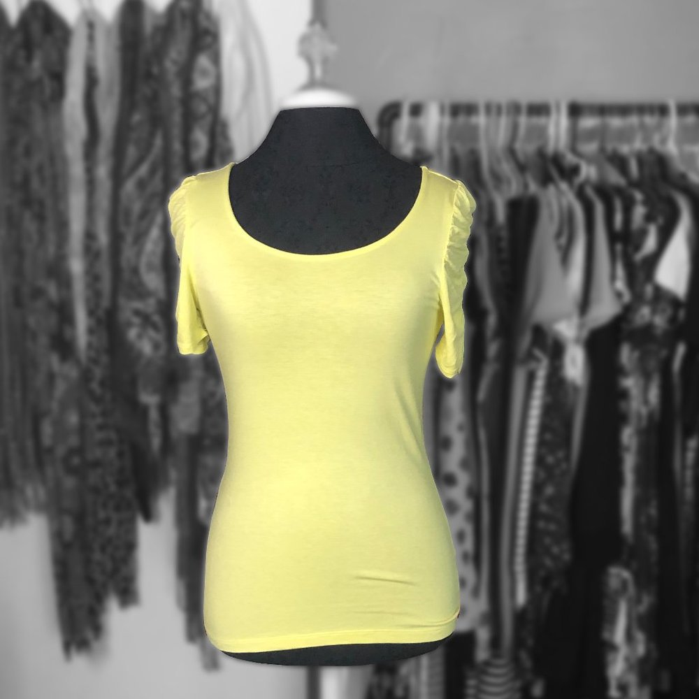 Forever 21 Bright Yellow Tight-Fit Blouse